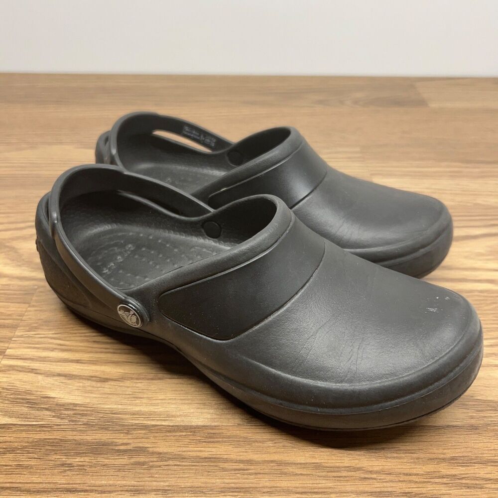 Crocs Mercy Clog Work Slip Resistant Tread Shoes Black‎ Size 6 Nurse Chef
